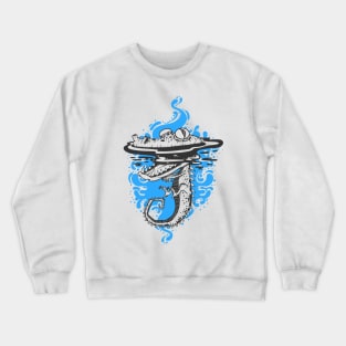 crocodile in water Crewneck Sweatshirt